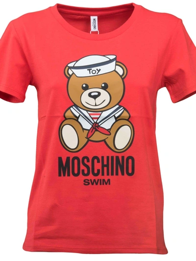 Shop Moschino Sailor Teddy T-shirt In Red