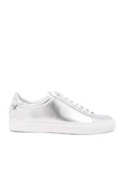 Shop Givenchy Metallic Leather Urban Tie Knot Sneakers In Metallics