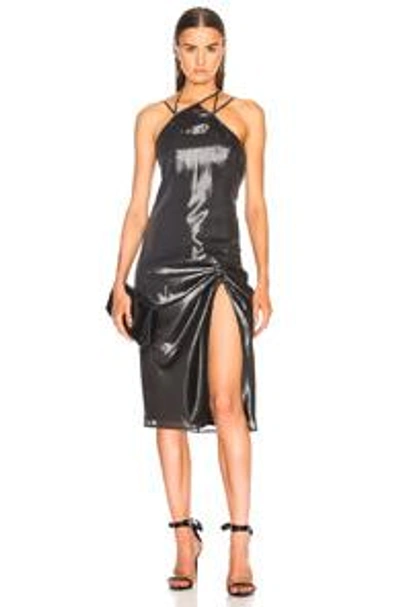 Shop Helmut Lang X Shayne Oliver Pulled Slip Dress In Onyx