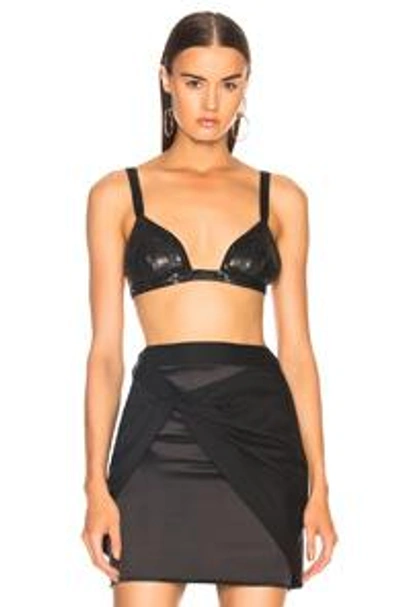 Shop Alberta Ferretti Sequin Triangle Bra In Black