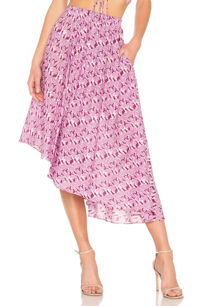 Shop Apiece Apart Turkanna Asymmetric Skirt In Purple