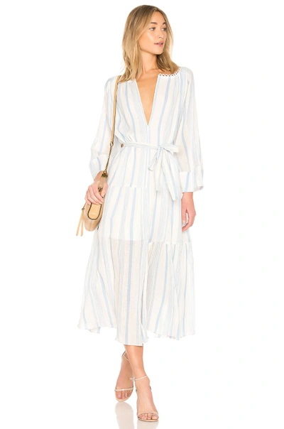 Shop Apiece Apart Stella Shirred Tiers Dress In Gitane Stripe