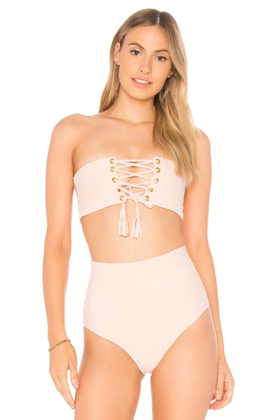 Shop Montce Swim Corset Bikini Top In Pink