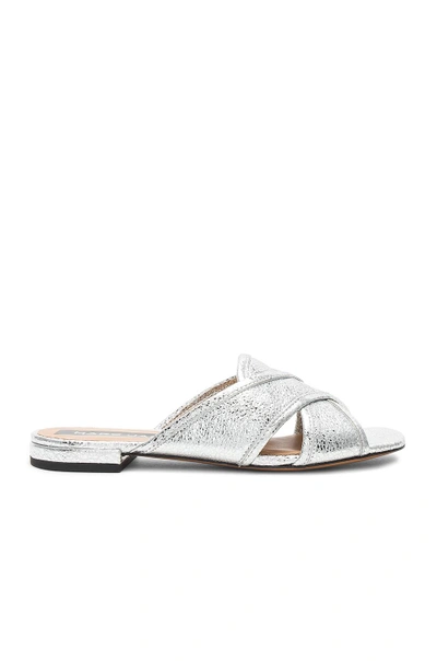 Shop Marc Jacobs Aurora Flat Sandal In Silver