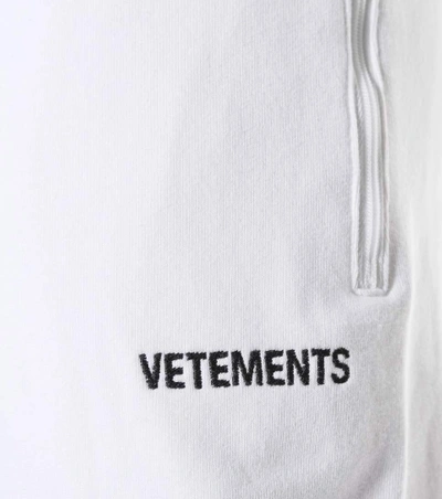 Shop Vetements Stretch-cotton Sweatpants In White