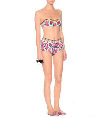 Shop Dolce & Gabbana Rose High-waisted Bikini In Female