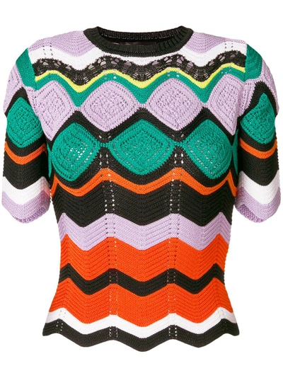 Shop Versace Crochet Knit Jumper