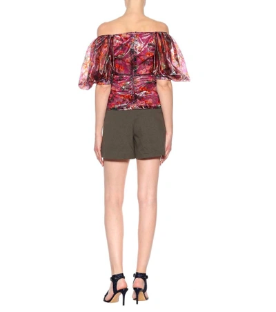 Shop Isabel Marant Orval Floral Lamé Top In Pink