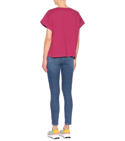 Shop Acne Studios Tohnek Cotton T-shirt In Pink