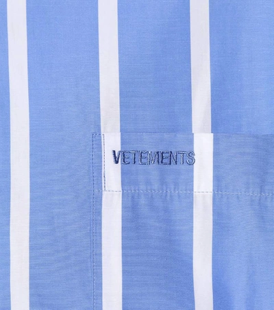 Shop Vetements Cotton Reversible Shirt In Blue