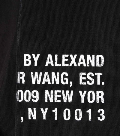 Shop Alexander Wang T Cotton-blend Logo T-shirt In Black