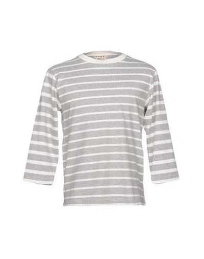 Shop Marni T-shirts In Light Grey