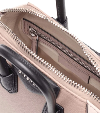 Shop Givenchy Antigona Leather Shoulder Bag In Beige