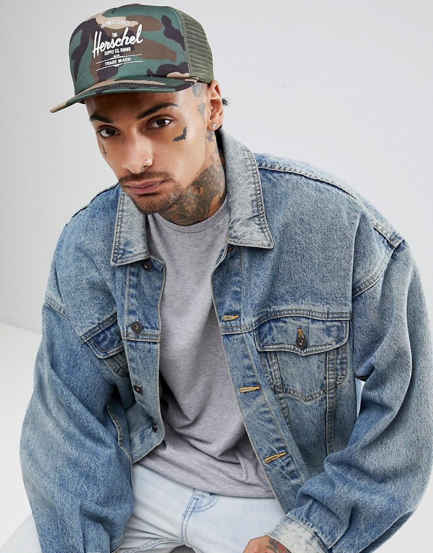 herschel whaler mesh cap