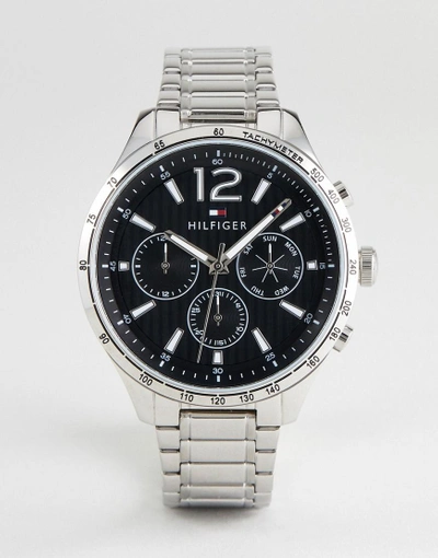 Shop Tommy Hilfiger 1791469 Chronograph Bracelet Watch In Silver 46mm - Silver