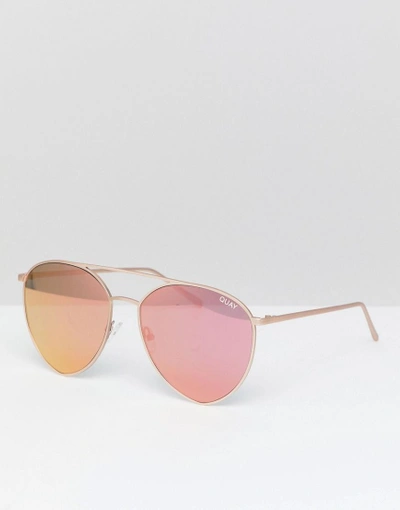 Shop Quay Indio Aviator Sunglasses - Gold