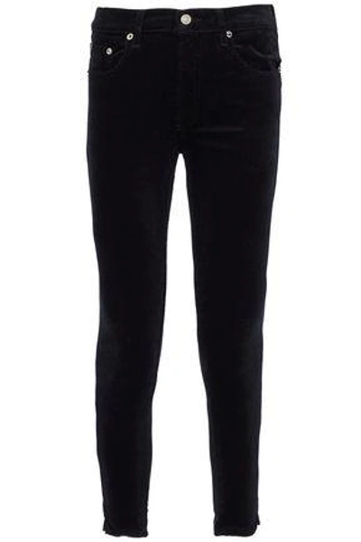 Shop Rag & Bone Velvet High-rise Skinny Jeans In Black