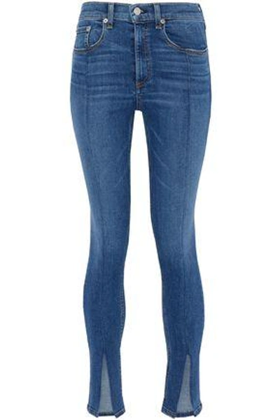 Shop Rag & Bone Woman High-rise Skinny Jeans Mid Denim