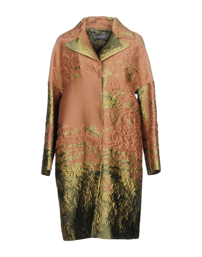 Shop Alberta Ferretti Full-length Jacket In Camel