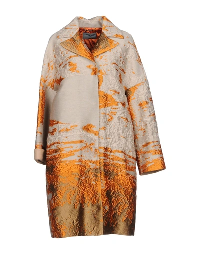 Shop Alberta Ferretti Full-length Jacket In Orange