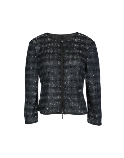 Shop Armani Collezioni Woman Jacket Black Size 10 Polyamide