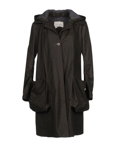 Shop Greg Lauren Overcoats In Dark Green