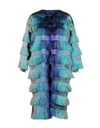 Shop Alberta Ferretti Full-length Jacket In Turquoise