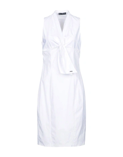 Shop Dsquared2 Knee-length Dress In White