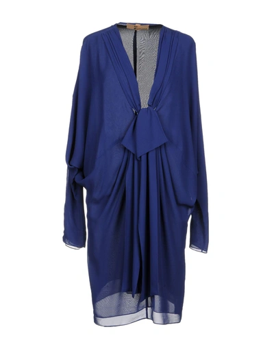 Shop John Galliano Knee-length Dress In Blue