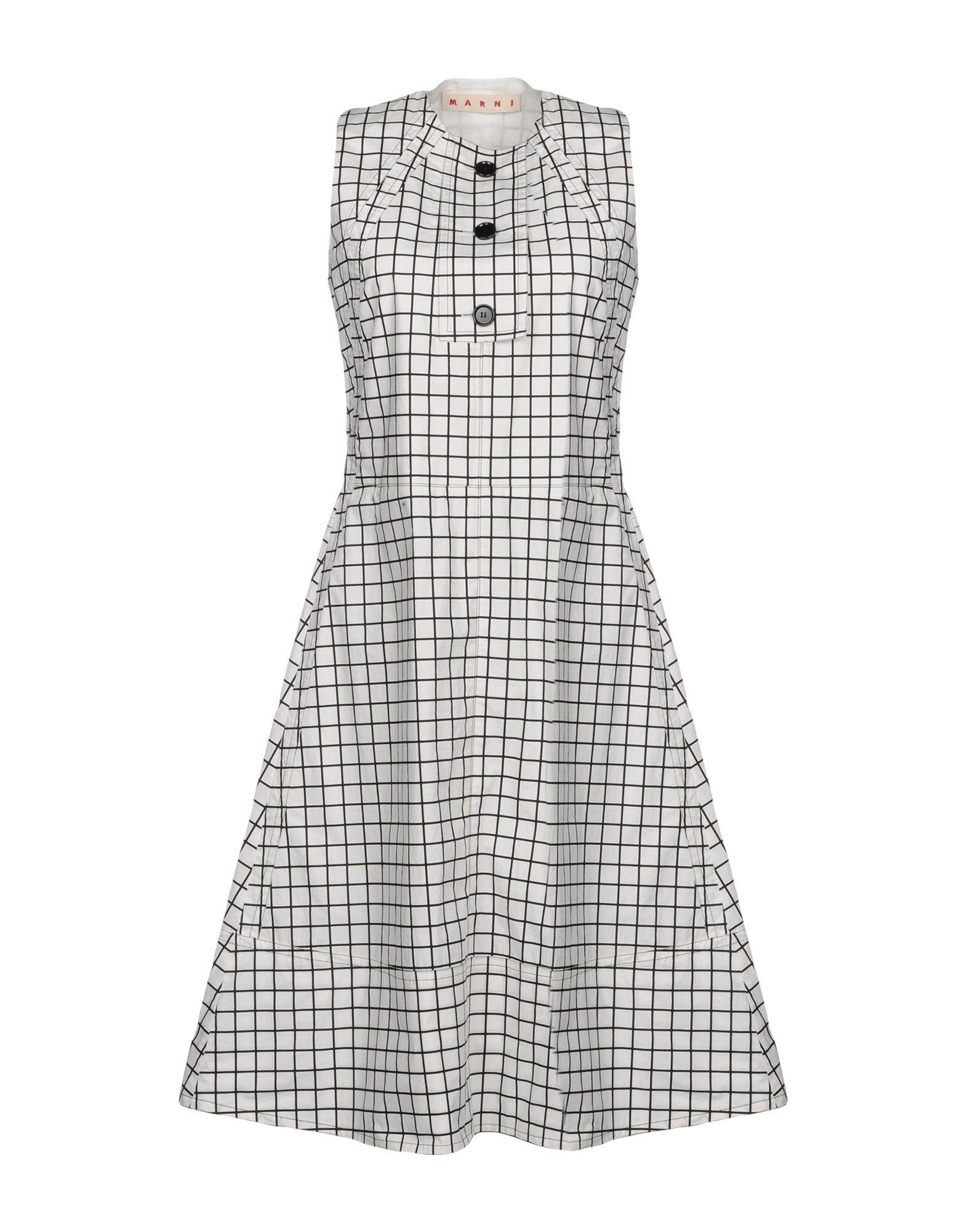 plain white knee length dress