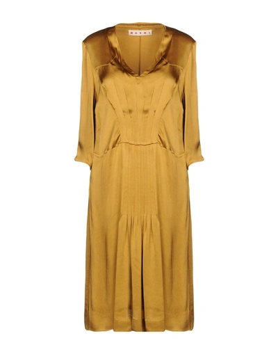 Shop Marni Knee-length Dress In Ocher