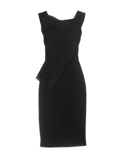 Shop Roland Mouret Knee-length Dress In Black