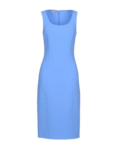 Shop Michael Kors Knee-length Dress In Sky Blue