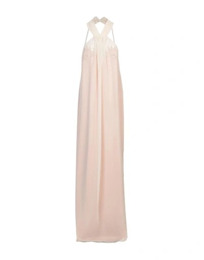 Shop John Galliano Long Dress In Light Pink