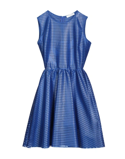 Shop Sandro Short Dress In Bright Blue