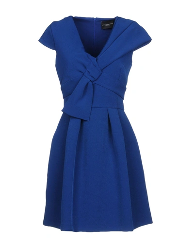 Shop Atos Lombardini Short Dress In Bright Blue