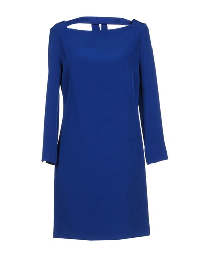 Shop Atos Lombardini Short Dress In Blue