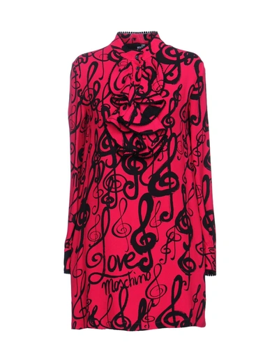 Shop Love Moschino Short Dress In Fuchsia