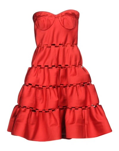 Shop Zac Posen Short Dresses In Red