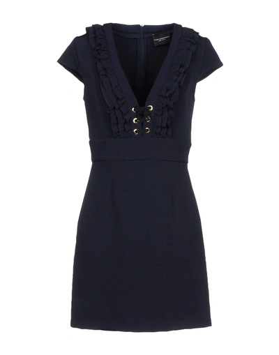 Shop Atos Lombardini Short Dresses In Dark Blue