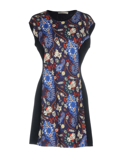 Shop Mary Katrantzou Short Dress In Dark Blue