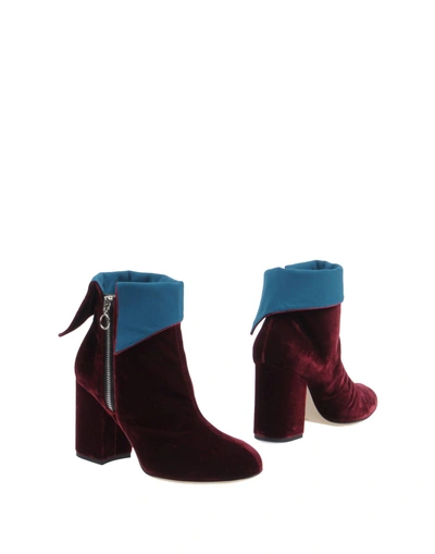 Shop Chiara Boni Ankle Boot In Maroon