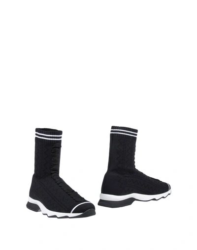 Fendi Black Stretch Sock High-top Sneakers