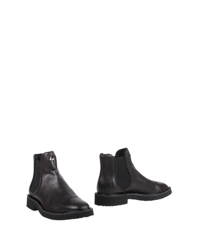 Shop Giuseppe Zanotti Boots In Dark Brown