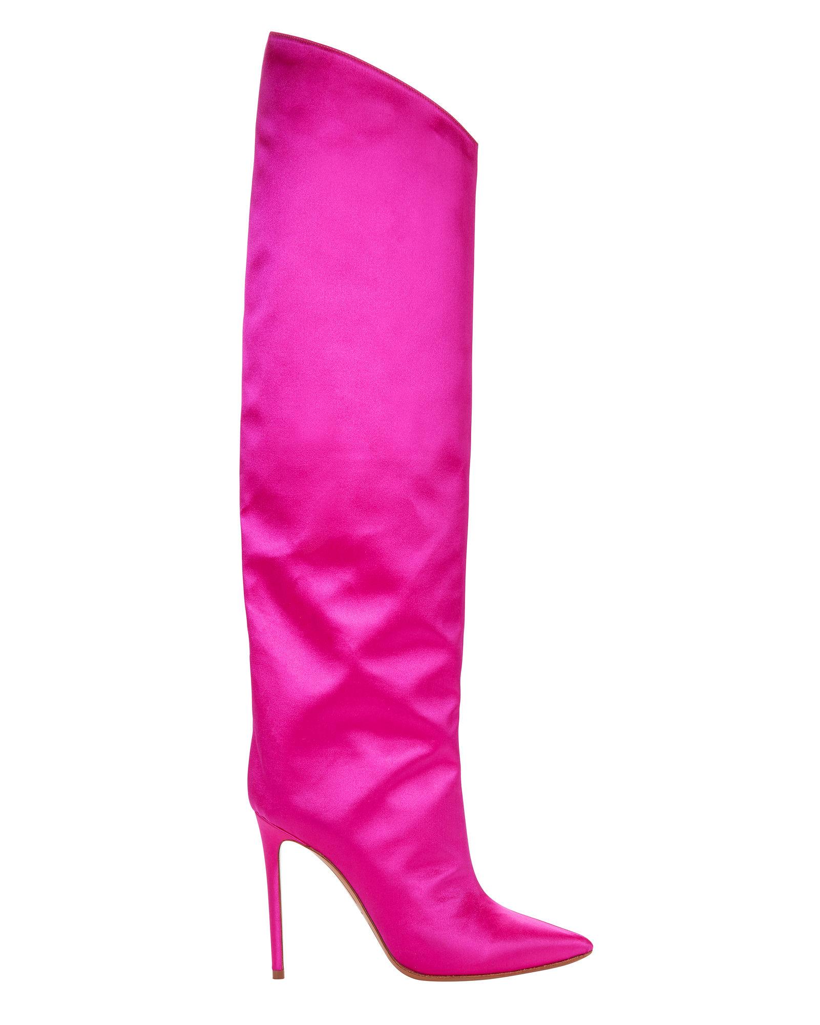 pink boots knee high