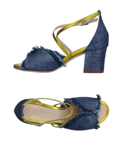 Shop Alberto Gozzi Sandals In Dark Blue