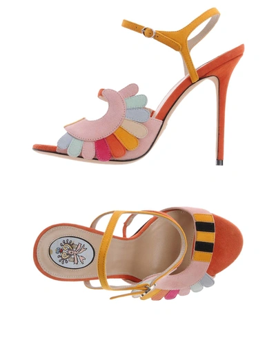 Shop Paula Cademartori Sandals In Pink