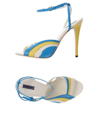 Shop Emanuel Ungaro Sandals In Pastel Blue