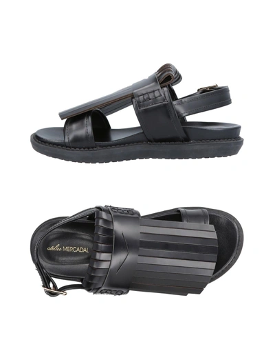 Shop Atelier Mercadal Sandals In Black