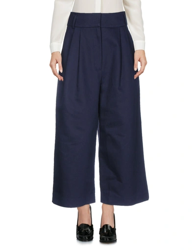 Shop Tibi 3/4-length Shorts In Dark Blue